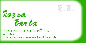 rozsa barla business card